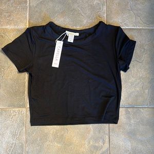Black Medium Crop Top